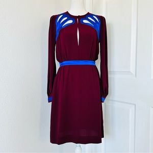 NWT DVF Runway Dress Cutout Long sleeve Size 2  Light Weight Murphy